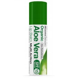 Aloe Vera Lip Balm SPF15 nawilżająco-łagodzący balsam do suchych ust 5.7ml Dr.Organic