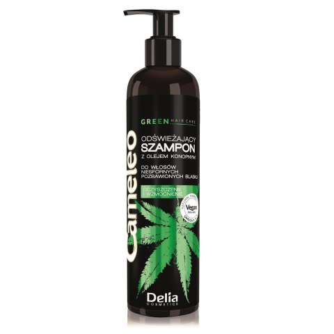 Green Hair Care odświeżający szampon z olejem konopnym do włosów niesfornych 250ml Cameleo