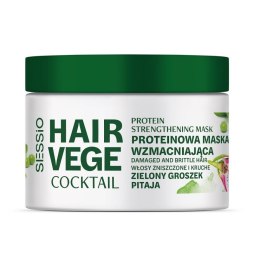 Hair Vege Cocktail proteinowa maska wzmacniająca Zielony Groszek i Pitaja 250g Sessio