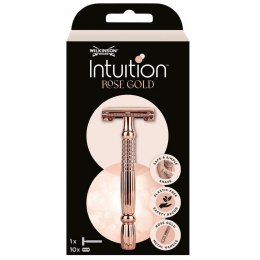 Intuition Rose Gold klasyczna maszynka do golenia dla kobiet z wymiennymi żyletkami rączka + 10 żyletek Wilkinson