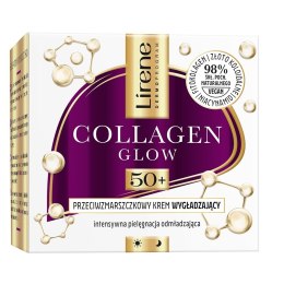 Collagen Glow przeciwzmarszczkowy krem wygładzający 50+ 50ml Lirene
