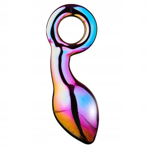 Glamour Glass Chunky Ring Plug szklany korek analny z uchwytem Dream Toys