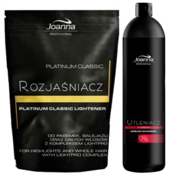 Joanna Professional Platinum Classic Rozjaśniacz do włosów 450g + Cream Oxidizer Utleniacz w kremie 9% 1000ml