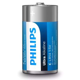 Philips Ultra Alkaline Baterie alkaliczna C R14 LR14 2 sztuki