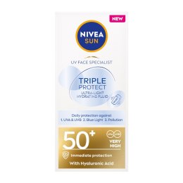 Sun Triple Protect fluid do twarzy SPF50+ 40ml Nivea