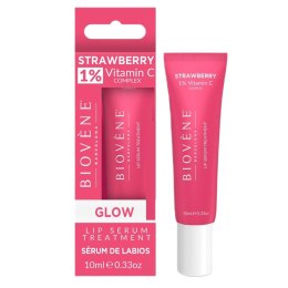 Strawberry Lip Serum Treatment rozświetlające serum do ust z 1% witaminy C 10ml Biovene