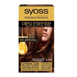 Oleo Intense farba do włosów trwale koloryzująca z olejkami 6-76 Złocista Miedź Syoss