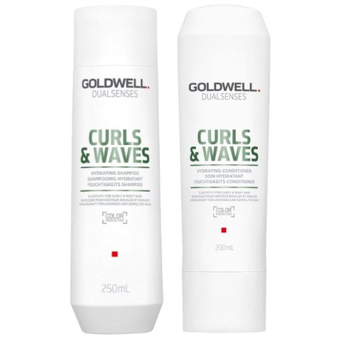Goldwell Curls & Waves Szampon 250ml i Odżywka 200ml do włosów kręconych i falowanych