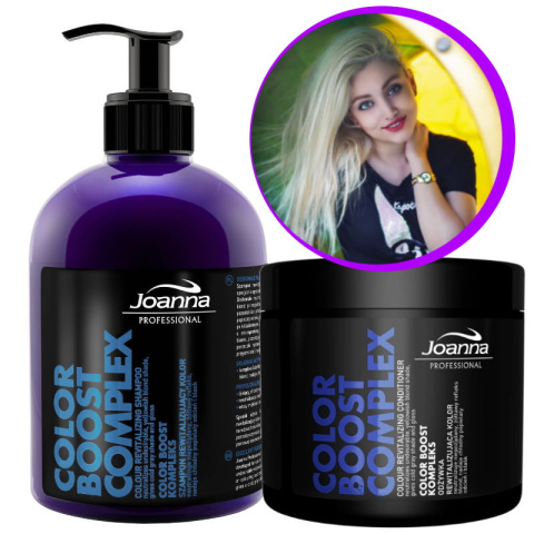 Joanna Color Boost szampon z odżywką do zachowania chłodnego blondu 2x500ml Joanna Color Boost szampon z odżywką do zachowania chłodnego blondu 2x500ml