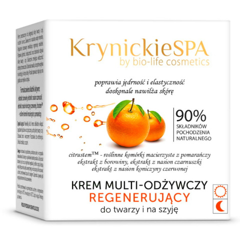 Krynickie SPA Krem multi odżywczy regenerujący do twarzy i na szyję 50 ml