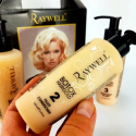 Raywell Raywell Hair Gold Zestaw rekonstrukcja zniszczonych włosów 3x150mlHair Gold Zestaw do zabiegu botoksu na włosy zniszczone