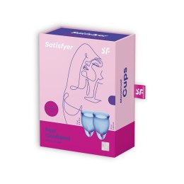 Feel Confident Menstrual Cup zestaw kubeczków menstruacyjnych 15ml + 20ml Dark Blue Satisfyer