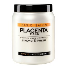 Basic Salon Placenta Mask maska do włosów z ekstraktami z bambusa i kiełków pszenicy 1000ml Stapiz