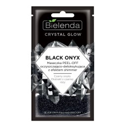 Crystal Glow Black Onyx maseczka peel-off oczyszczająco-detoksykująca z efektem shimmer 8g Bielenda