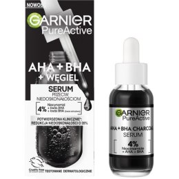 Pure Active serum przeciw niedoskonałościom AHA + BHA + Węgiel 30ml Garnier