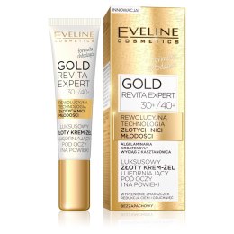 Gold Revita Expert luksusowy złoty krem-żel ujędrniający pod oczy i na powieki 30+/40+ 15ml Eveline Cosmetics