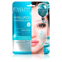 Hyaluron Moisture Pack ultranawilżająca maska z kwasem hialuronowym na tkaninie 20ml Eveline Cosmetics