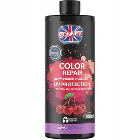 Ronney Color Repair Professional Shampoo UV Protection szampon chroniący kolor z ekstraktem z wiśni 1000ml