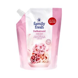 Delikatność kremowe mydło do rąk z odżywczym wyciągiem z jedwabiu 750ml Family Fresh