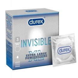 Invisible Extra Large prezerwatywy powiększone 3 szt Durex