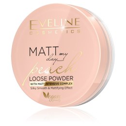 Matt My Day Peach Loose Powder wygładzająco-matujący sypki puder do twarzy 6g Eveline Cosmetics