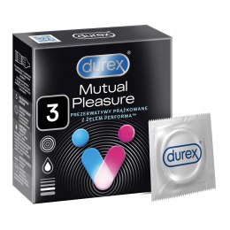 Mutual Pleasure prezerwatywy z wypustkami 3 szt prążki opóźniające Durex