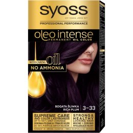 Oleo Intense farba do włosów trwale koloryzująca z olejkami 3-33 Bogata Śliwka Syoss