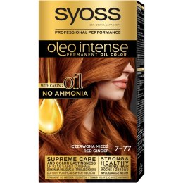 Oleo Intense farba do włosów trwale koloryzująca z olejkami 7-77 Czerwona Miedź Syoss