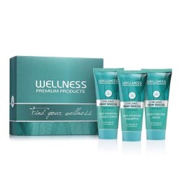 Wellness Organic Hemp Seed Oil Deep Hydrating Travel Kit zestaw odżywka do włosów 50ml + szampon do włosów 50ml + maska do włosów 50ml