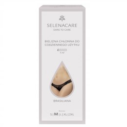 SELENACARE Braziliana bielizna chłonna do codziennego użytku Czarna M 5ml