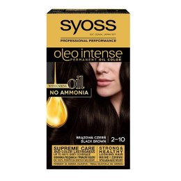 Oleo Intense farba do włosów trwale koloryzująca z olejkami 2-10 Brązowa Czerń Syoss