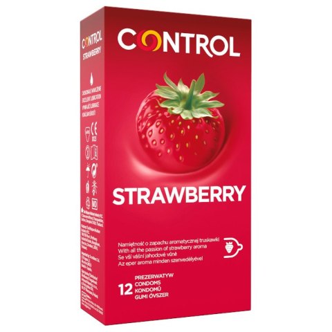 Strawberry prezerwatywy o smaku truskawki 12szt. Control