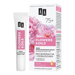Flowers&Oils 75+ Odbudowa krem przeciwzmarszczkowy na okolice oczu i ust 15ml AA