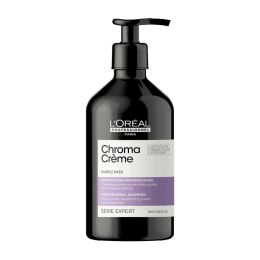 Serie Expert Chroma Creme Purple Shampoo kremowy szampon do neutralizacji żółtych tonów na włosach blond 500ml L'Oreal Professionnel