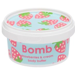 Strawberry & Cream Prefect Body Butter masło do ciała Truskawka & Śmietana 200ml Bomb Cosmetics