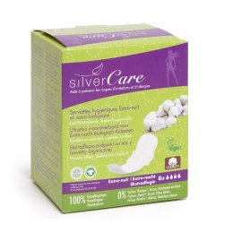 Silver Care ekstradługie podpaski na noc z bawełny organicznej 8szt Masmi