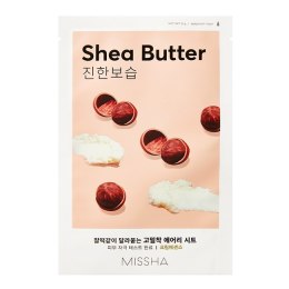 Airy Fit Sheet Mask nawilżająco-odżywcza maseczka w płachcie z masłem shea Shea Butter 19ml Missha