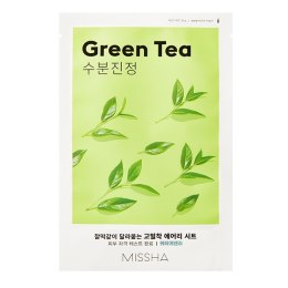 Airy Fit Sheet Mask oczyszczająca maseczka w płachcie z ekstraktem z zielonej herbaty Green Tea 19ml Missha