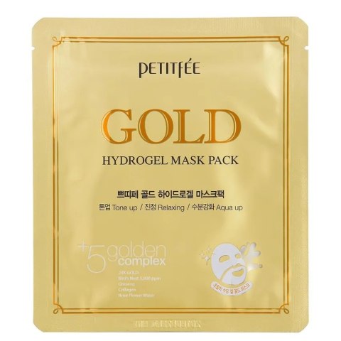 Gold Hydrogel Mask Pack nawilżająco-kojąca hydrożelowa maska w płachcie ze złotem 32g Petitfee