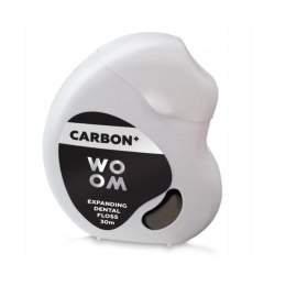 Carbon+ rozszerzająca się nić dentystyczna z węglem aktywnym 30m Woom