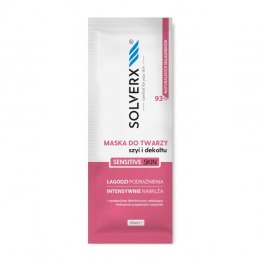 SOLVERX Sensitive Skin maska łagodząca do twarzy skóra wrażliwa i naczynkowa 10ml