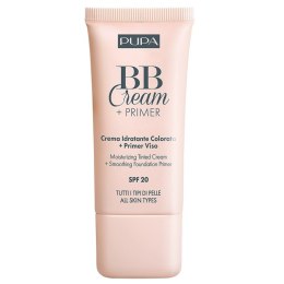 BB Cream + Primer All Skin Types SPF20 krem BB i baza pod makijaż do wszystkich rodzajów cery 002 Natural 30ml Pupa Milano