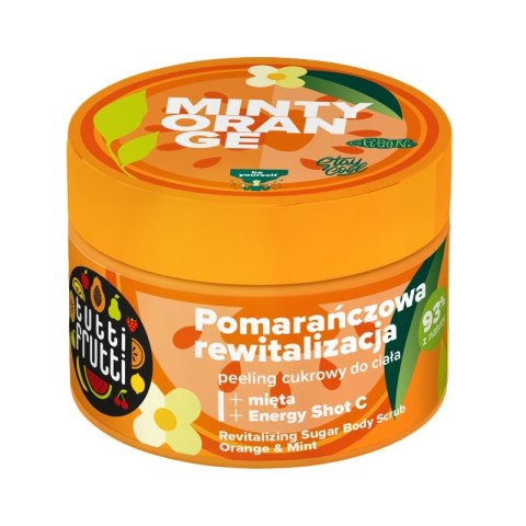 Farmona Tutti Frutti rewitalizujący peeling cukrowy do ciała Pomarańcza i Mięta + Energy Shot C 300g Farmona Tutti Frutti rewitalizujący peeling cukrowy do ciała Pomarańcza i Mięta + Energy Shot C 300g
