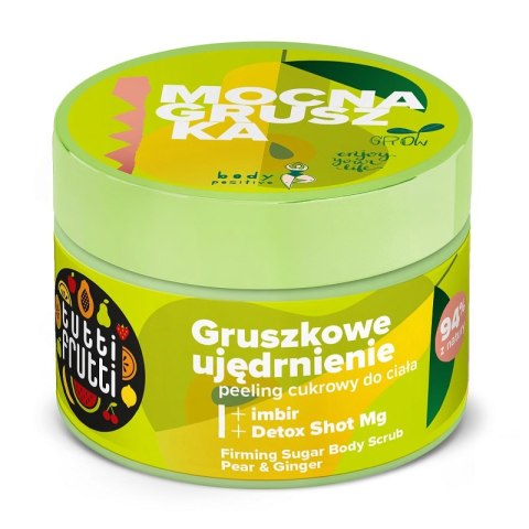 Farmona Tutti Frutti ujędrniający peeling cukrowy do ciała Gruszka i Imbir + Detox Shot Mg 300g Farmona Tutti Frutti ujędrniający peeling cukrowy do ciała Gruszka i Imbir + Detox Shot Mg 300g