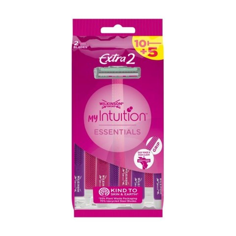 My Intuition Extra2 Essentials jednorazowe maszynki do golenia dla kobiet 15szt Wilkinson