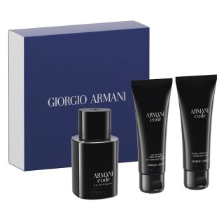 Armani Code Pour Homme zestaw woda toaletowa spray 50ml + żel pod prysznic 75ml + balsam po goleniu 75ml Giorgio Armani