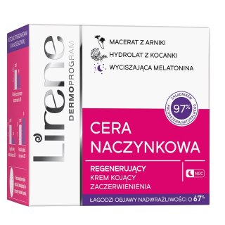 Lirene Cera Naczynkowa regenerujący krem kojący zaczerwienienia na noc 50ml