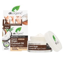 Virgin Coconut Oil Night Cream intensywnie odżywczy krem na noc do skóry suchej 50ml Dr.Organic