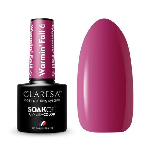 Soak Off UV/LED Warmin' Fall lakier hybrydowy 6 5g Claresa Soak Off UV/LED Warmin' Fall lakier hybrydowy 6 5g Claresa