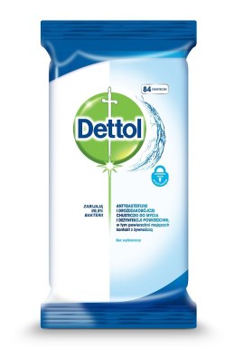 Dettol chusteczki do mycia i dezynfekcji powierzchni antybakteryjne i drożdżakobójcze 84 szt Dettol